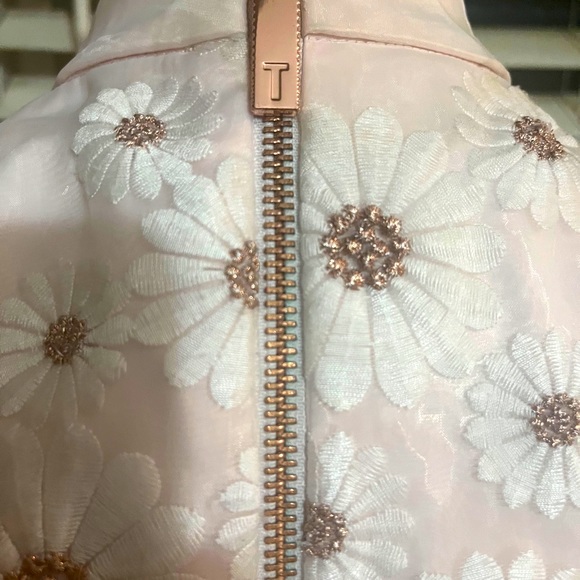 TED BAKER FLORAL JACQUARD EMBELLISHMENT  DRESS SZ US 10 TED SZ 4 $695 RETAIL - Picture 10 of 14